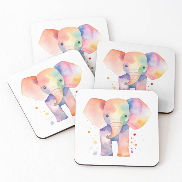 Item preview, WhimsiPhant: Playful Watercolor Elephant Illustration designed and sold by mappmakes.