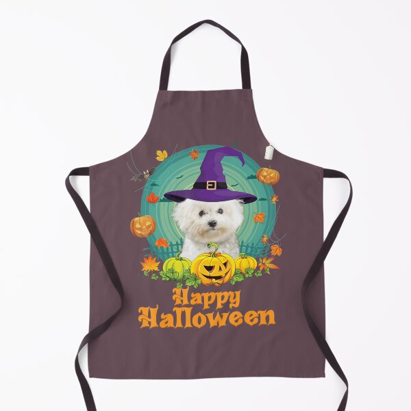 Item preview, Happy Halloween Bichons Frise Dog Witch Pumpkin Ghost Cute designed and sold by jifxzwrshe29.