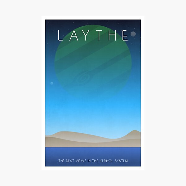 Item preview, Kerbal Space Program Poster - Laythe designed and sold by HappySquiddy.