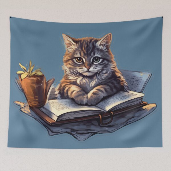 Item preview, Kitten Reading A Book designed and sold by EVA4designs.
