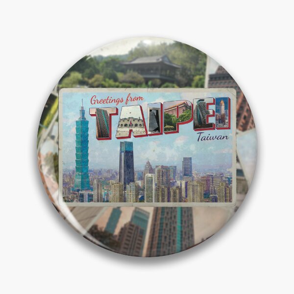 Artikelvorschau, Grüße aus Taipeh in Taiwan Retro-Souvenir im Vintage-Stil entworfen und verkauft von DeveloperProp0.