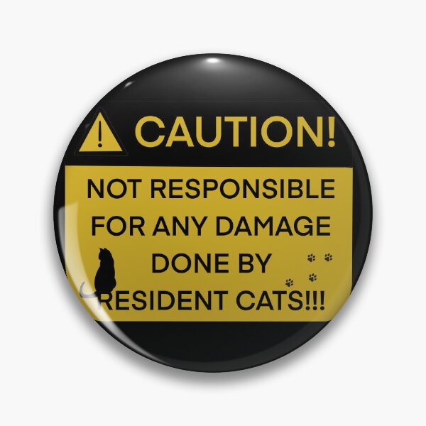 Item preview, Funny Cat “Caution” Sign designed and sold by KitKattyDesigns.