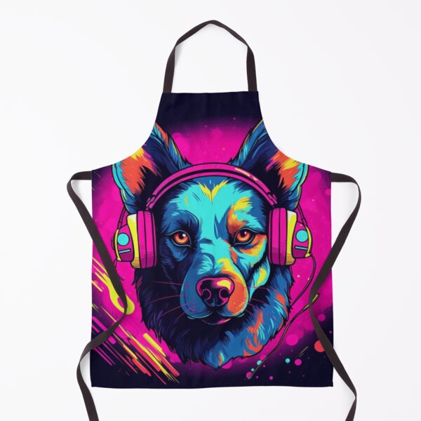 Item preview, Neon Headphones Pup designed and sold by shanessie6.