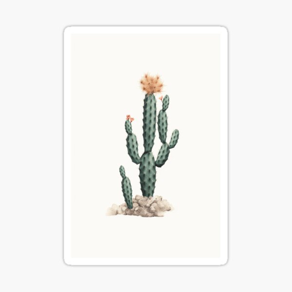 Item preview, Minimalistic Scandi Cactus Art designed and sold by CatPrintAlchemy.