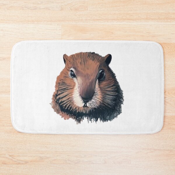 Item preview, Brown marmot painted with acrylic designed and sold by GroundhogMs.