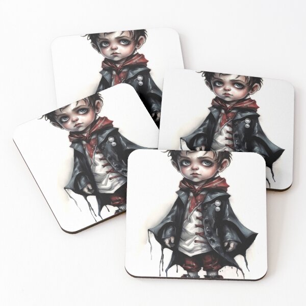Item preview, Vampiric Character Clipart, Dark Gothic Art, Vampire Image, Bloodsucker, Nocturnal Creature, Horror Style Watercolor designed and sold by CoolorPaint.