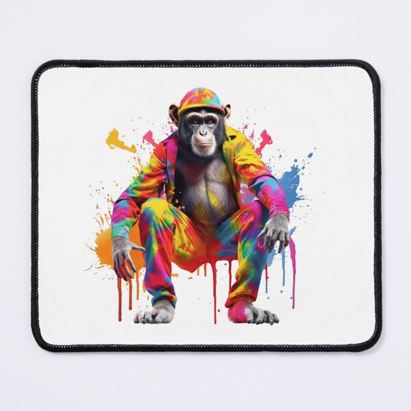 Item preview, Chimp In Jumpsuit Watercolor | Bold Colors designed and sold by mwinter2205.
