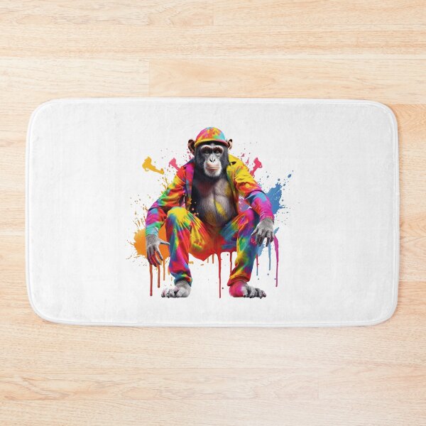 Item preview, Chimp In Jumpsuit Watercolor | Bold Colors  designed and sold by mwinter2205.