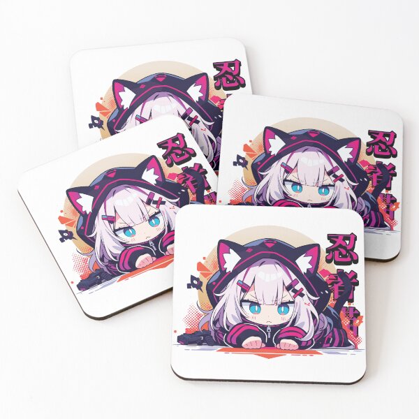 Item preview, Neon Ninja Neko designed and sold by Chibi Cat Art Corner.