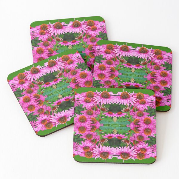 Item preview, PINK ECHINAECIA CONE FLOWERS GREEN GARDEN ART designed and sold by sharlesart.
