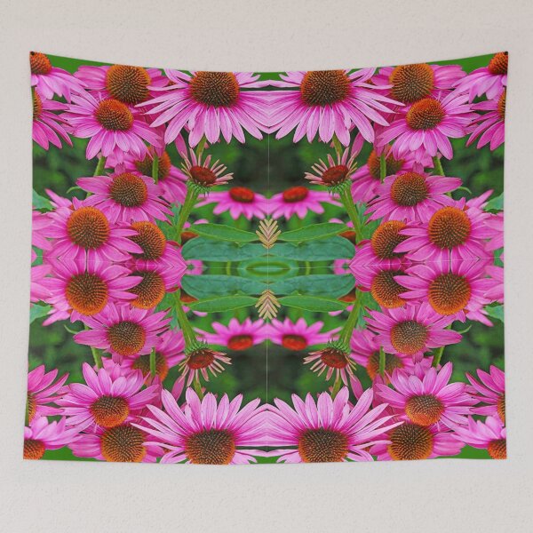 Item preview, PINK ECHINAECIA CONE FLOWERS GREEN GARDEN ART designed and sold by sharlesart.