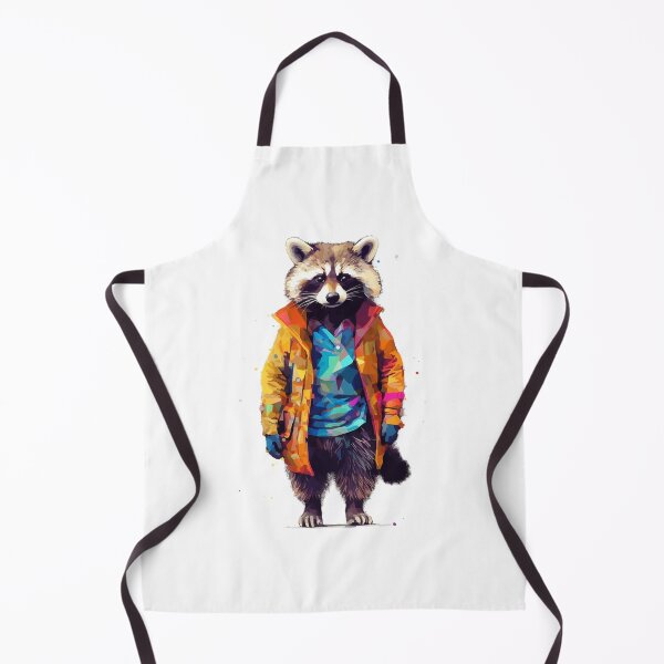 Item preview, Raccoon In Jumpsuit Watercolor | Bold Colors designed and sold by mwinter2205.