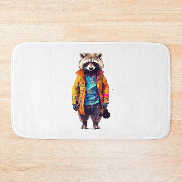 Item preview, Raccoon In Jumpsuit Watercolor | Bold Colors  designed and sold by mwinter2205.