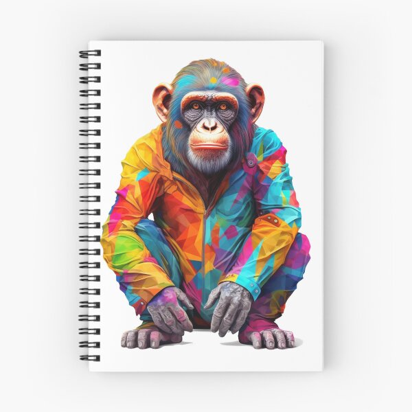 Item preview, Chimpanzee In Jumpsuit Watercolor | Bold Colors  designed and sold by mwinter2205.