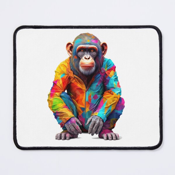 Item preview, Chimpanzee In Jumpsuit Watercolor | Bold Colors designed and sold by mwinter2205.