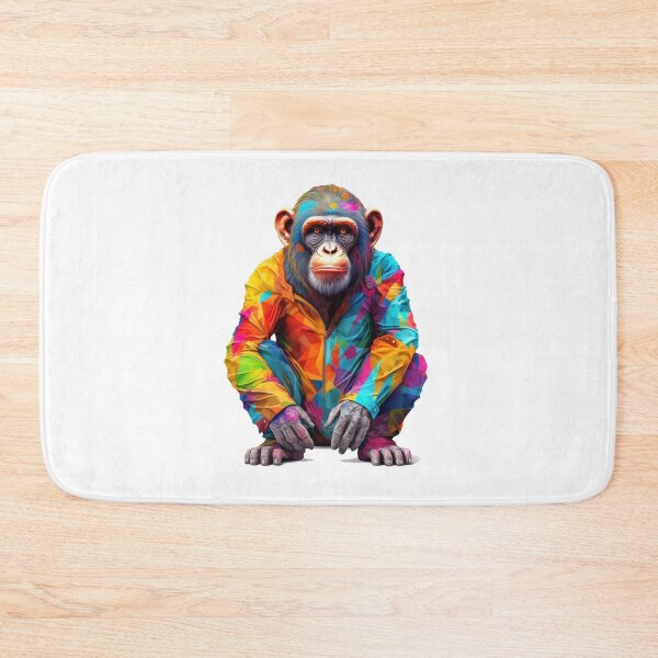 Item preview, Chimpanzee In Jumpsuit Watercolor | Bold Colors  designed and sold by mwinter2205.