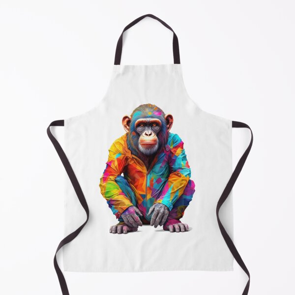 Item preview, Chimpanzee In Jumpsuit Watercolor | Bold Colors designed and sold by mwinter2205.