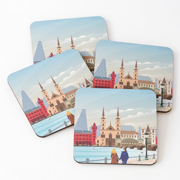 Item preview, Basel City in Switzerlan travel poster  designed and sold by Arctic frame studio.