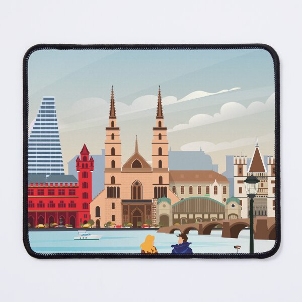 Item preview, Basel City in Switzerlan travel poster  designed and sold by Arctic frame studio.