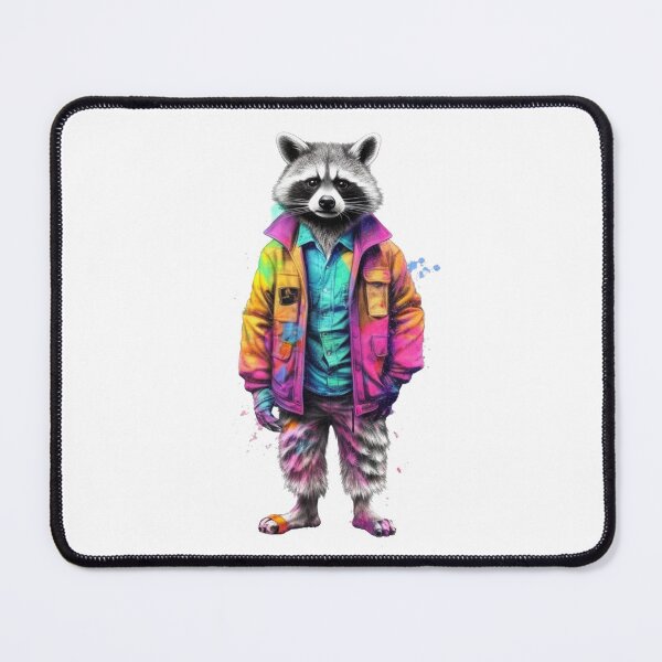 Item preview, Raccoon In Jumpsuit Watercolor | Bold Colors designed and sold by mwinter2205.
