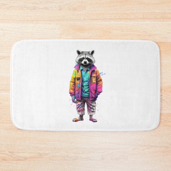 Item preview, Raccoon In Jumpsuit Watercolor | Bold Colors  designed and sold by mwinter2205.