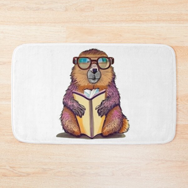 Item preview, Intellectual groundhog with glasses reading a book designed and sold by GroundhogMs.