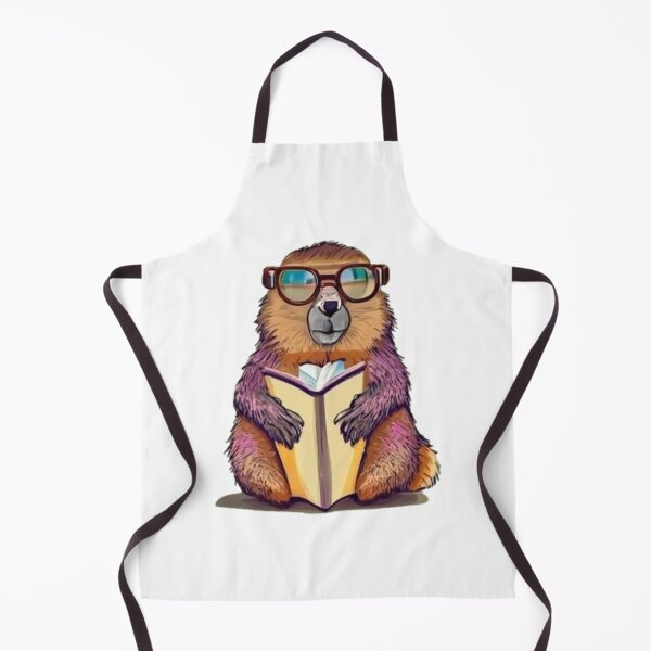 Item preview, Intellectual groundhog with glasses reading a book designed and sold by GroundhogMs.