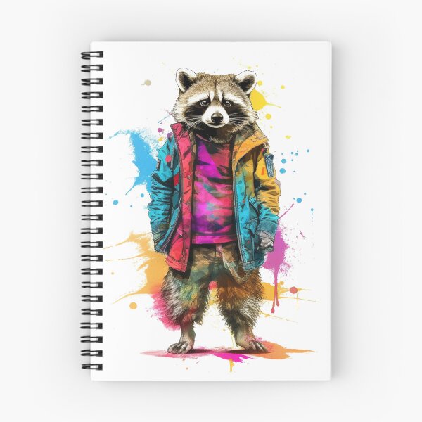 Item preview, Raccoon In Jumpsuit Watercolor | Bold Colors  designed and sold by mwinter2205.