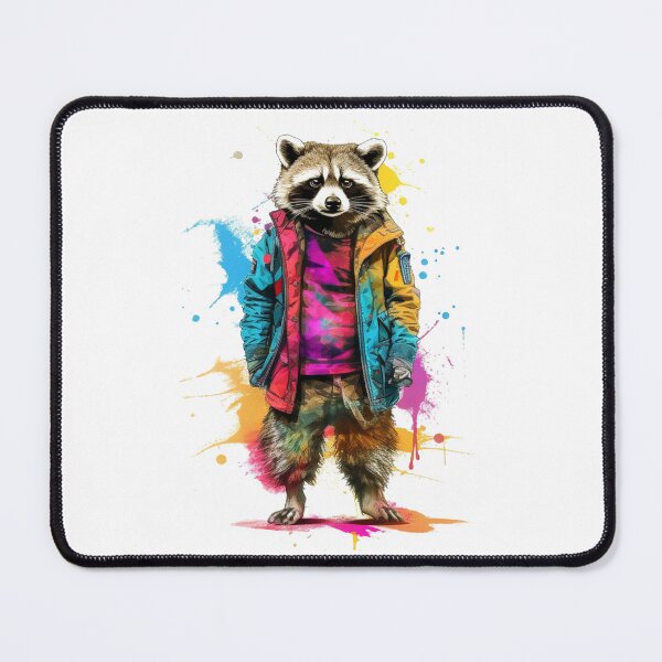 Item preview, Raccoon In Jumpsuit Watercolor | Bold Colors designed and sold by mwinter2205.