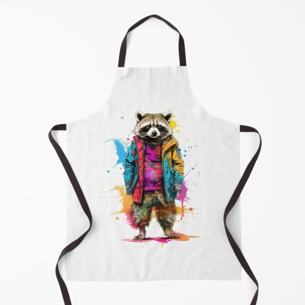 Item preview, Raccoon In Jumpsuit Watercolor | Bold Colors designed and sold by mwinter2205.