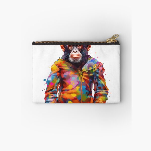 Item preview, Chimpanzee In Jumpsuit Watercolor | Bold Colors  designed and sold by mwinter2205.