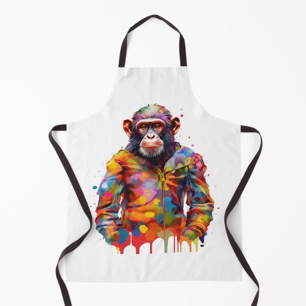 Item preview, Chimpanzee In Jumpsuit Watercolor | Bold Colors designed and sold by mwinter2205.
