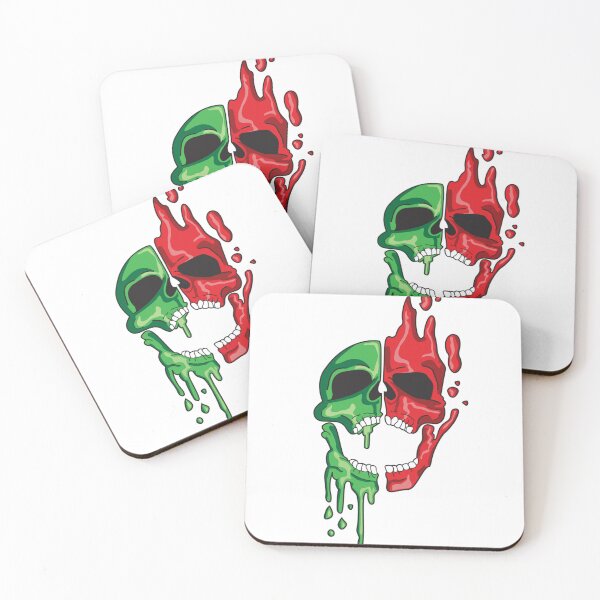 Item preview, 2 Colored Skull designed and sold by CruzBisqueMode.
