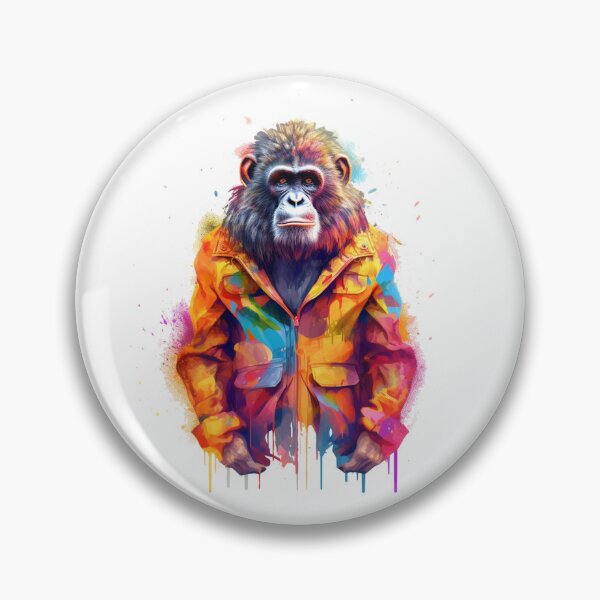 Item preview, Gorilla In Jumpsuit Watercolor | Bold Colors  designed and sold by mwinter2205.