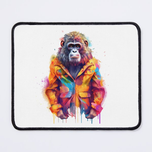 Item preview, Gorilla In Jumpsuit Watercolor | Bold Colors designed and sold by mwinter2205.