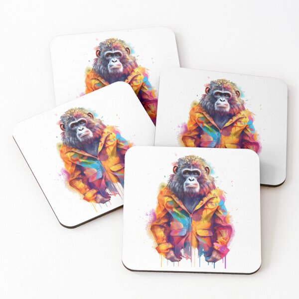 Item preview, Gorilla In Jumpsuit Watercolor | Bold Colors  designed and sold by mwinter2205.