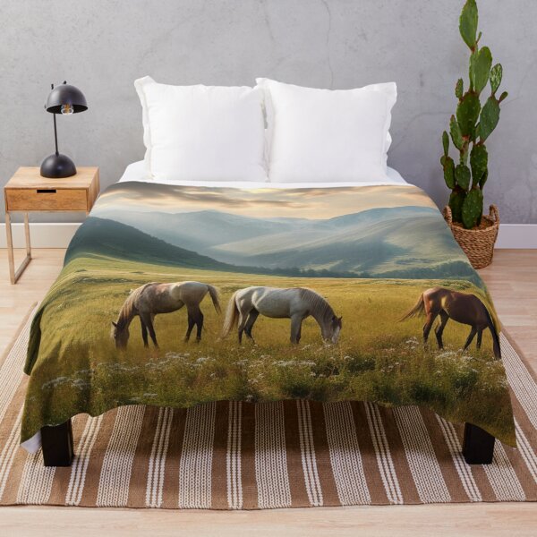 Item preview, Horses Grazing in a Valley 2 designed and sold by shanessie6.