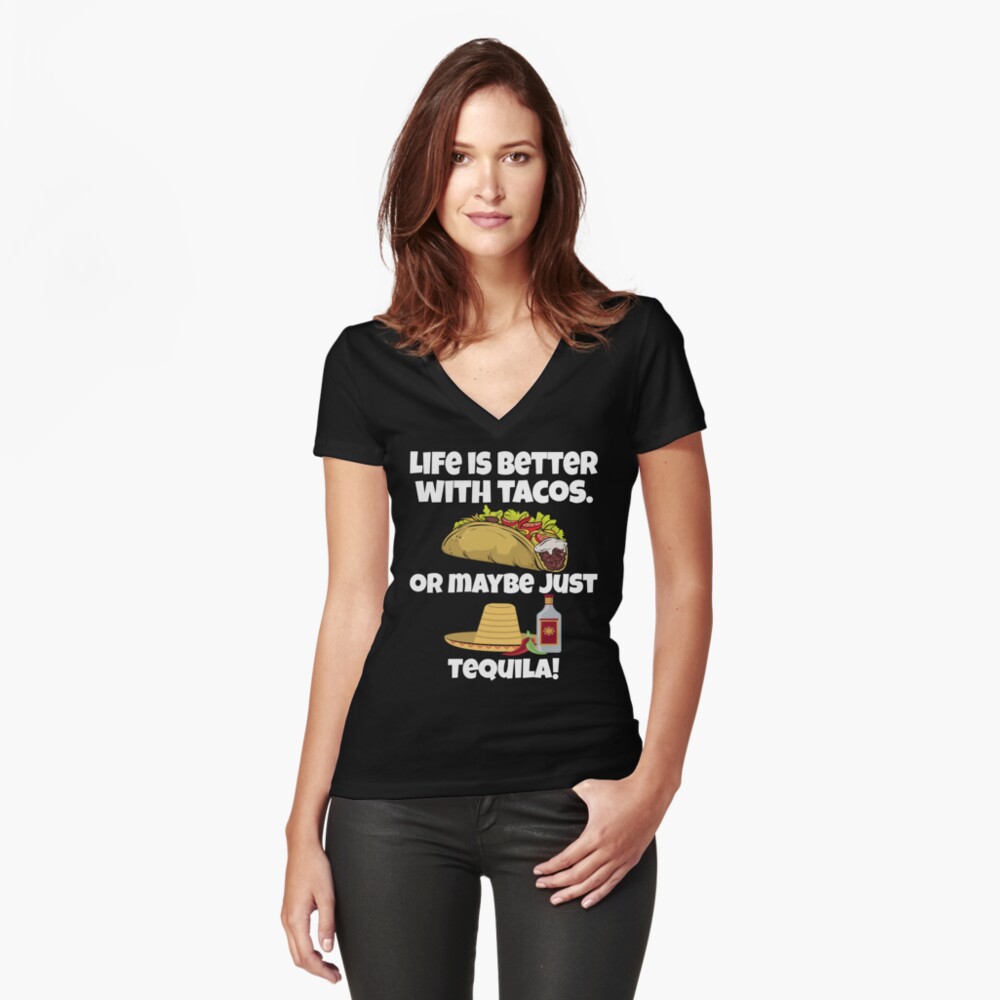 Item preview, Fitted V-Neck T-Shirt designed and sold by fantasticdesign.