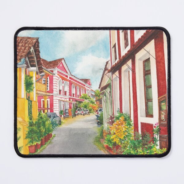 Item preview, Fontainhas streets #2 designed and sold by SiaIllustrates.