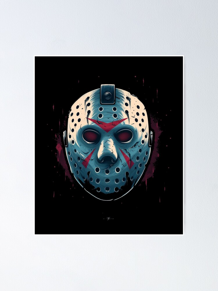 Friday the 13th Jason Vorhees Hockey Mask Sticker for Sale by King Moon