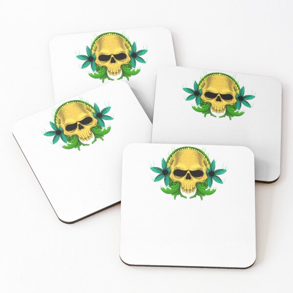 Item preview, Amazing skull golden and green designed and sold by Storekayo.