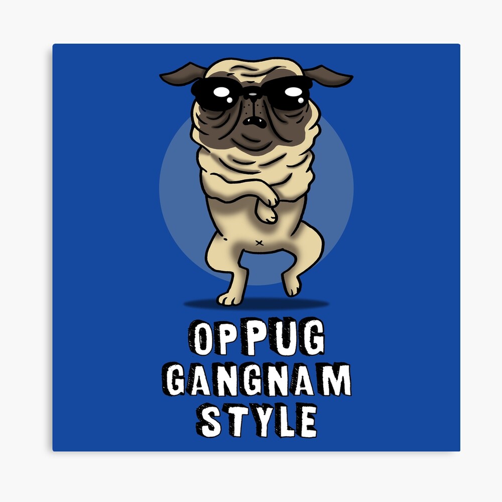 Cute Funny Pug Cartoon Dancing Gangnam Style