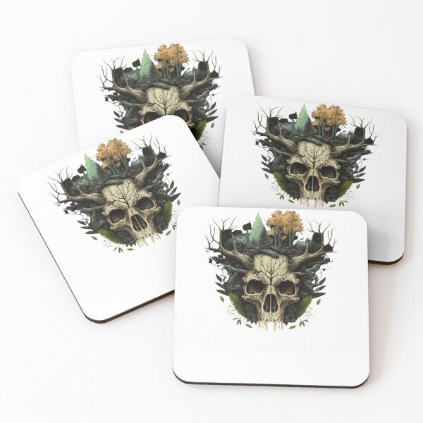 Item preview, Forest Fantasy Skull designed and sold by ShopGlorious.