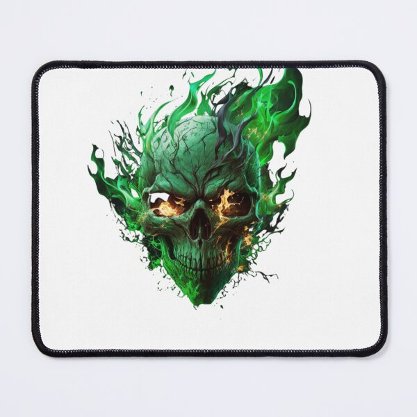 Item preview, skull green flames designed and sold by JaredInVincibl.