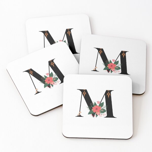 Item preview, Monograma M, letra M, inicial M, ilustración de diseño del alfabeto, pegatina floral M, monograma colorido, monograma botánico M pegatina designed and sold by Work life.