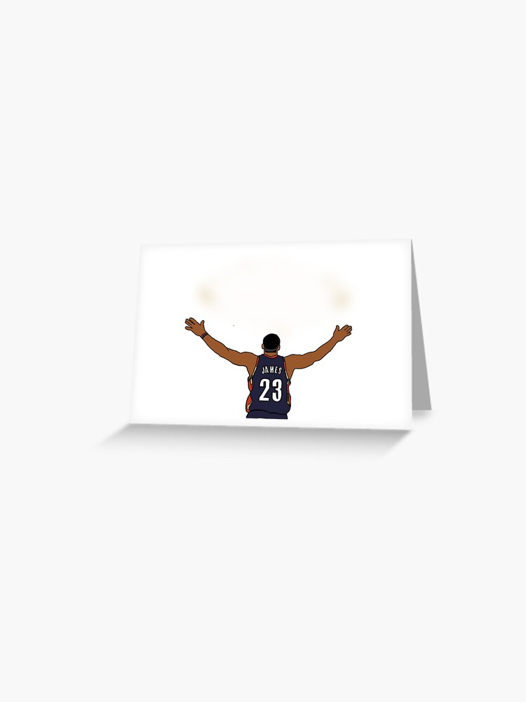 LeBron James Jersey Back Greeting Card for Sale by JJMoe7