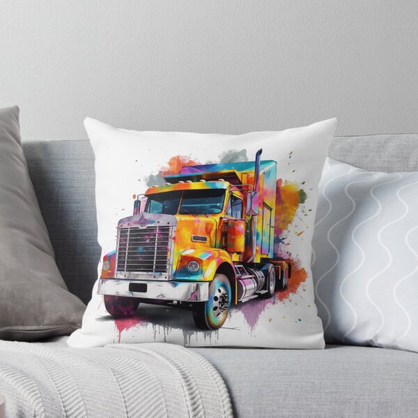 Item preview, Semi | Automobile Watercolor | Truck | Bold Colors  designed and sold by mwinter2205.