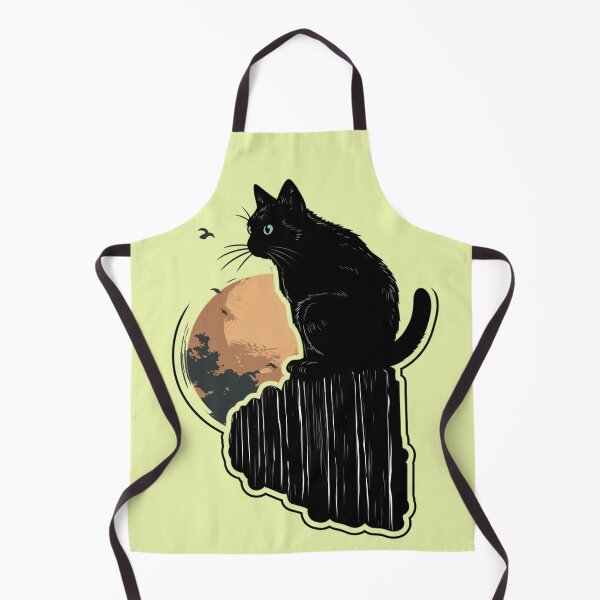 Item preview, Black Cat Enjoying Sunset On The Fence designed and sold by EVA4designs.
