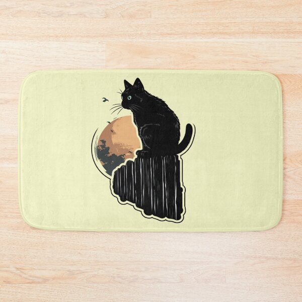 Item preview, Black Cat Enjoying Sunset On The Fence designed and sold by EVA4designs.
