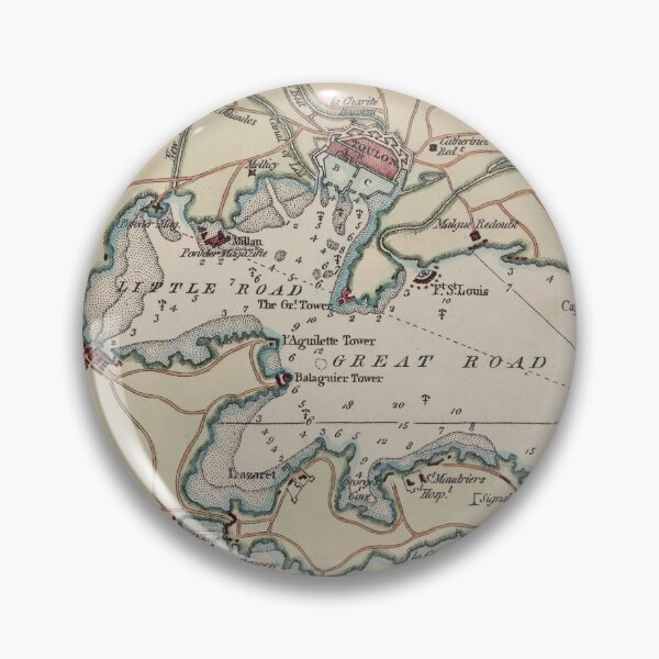 Item preview, Vintage Map of Toulon Harbor France (1799) designed and sold by BravuraMedia.